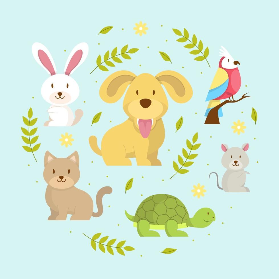 huisdieren dierencollectie vector