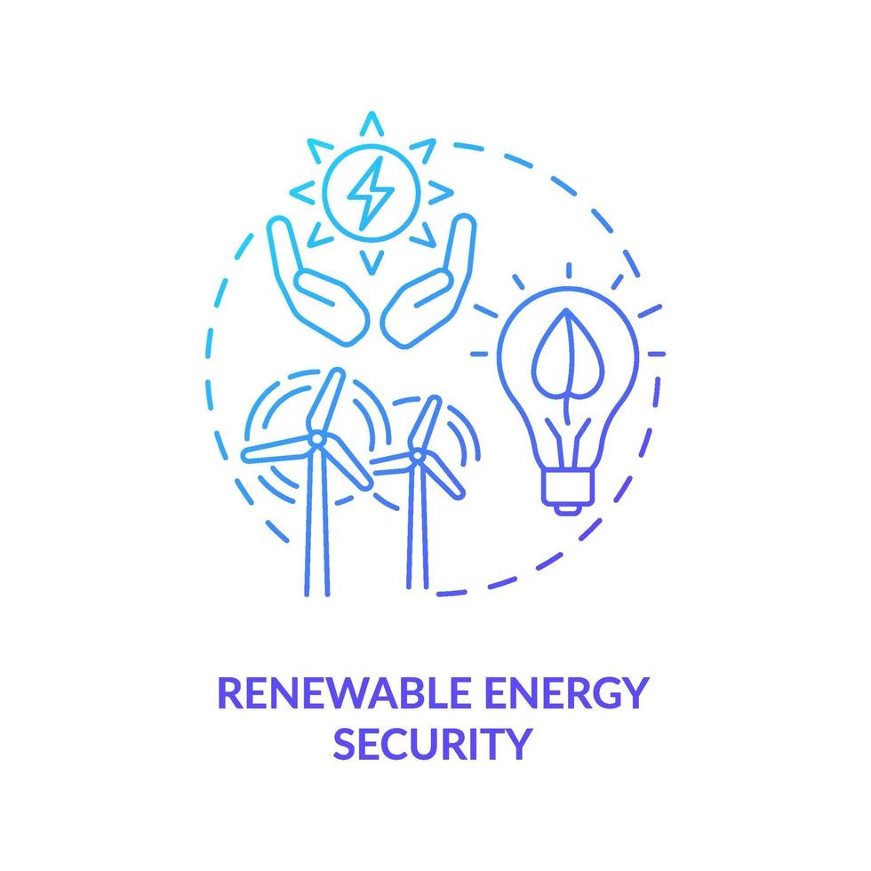 hernieuwbare energie concept beveiligingspictogram vector