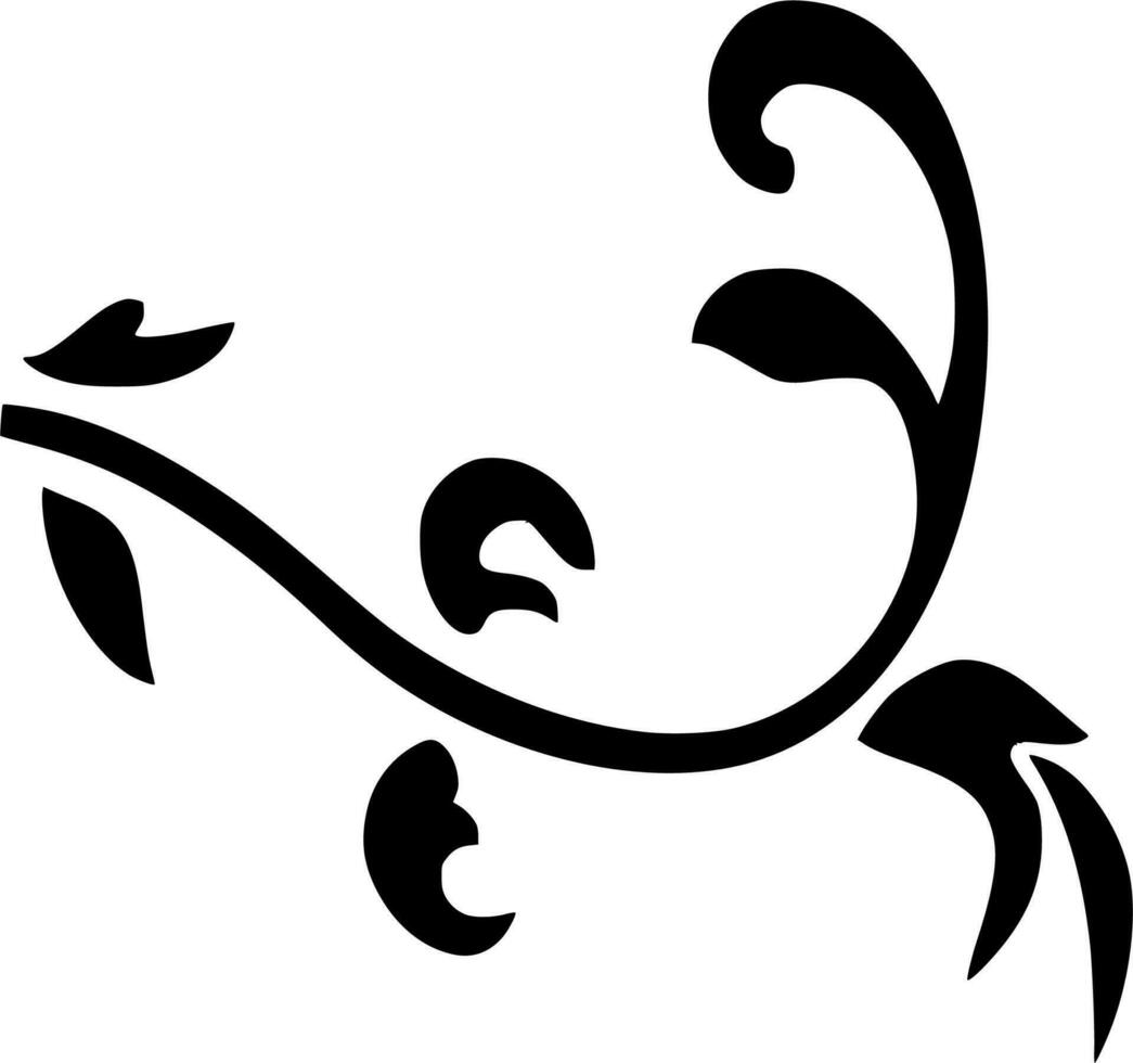 vector silhouet van bloemen ornament Aan wit achtergrond