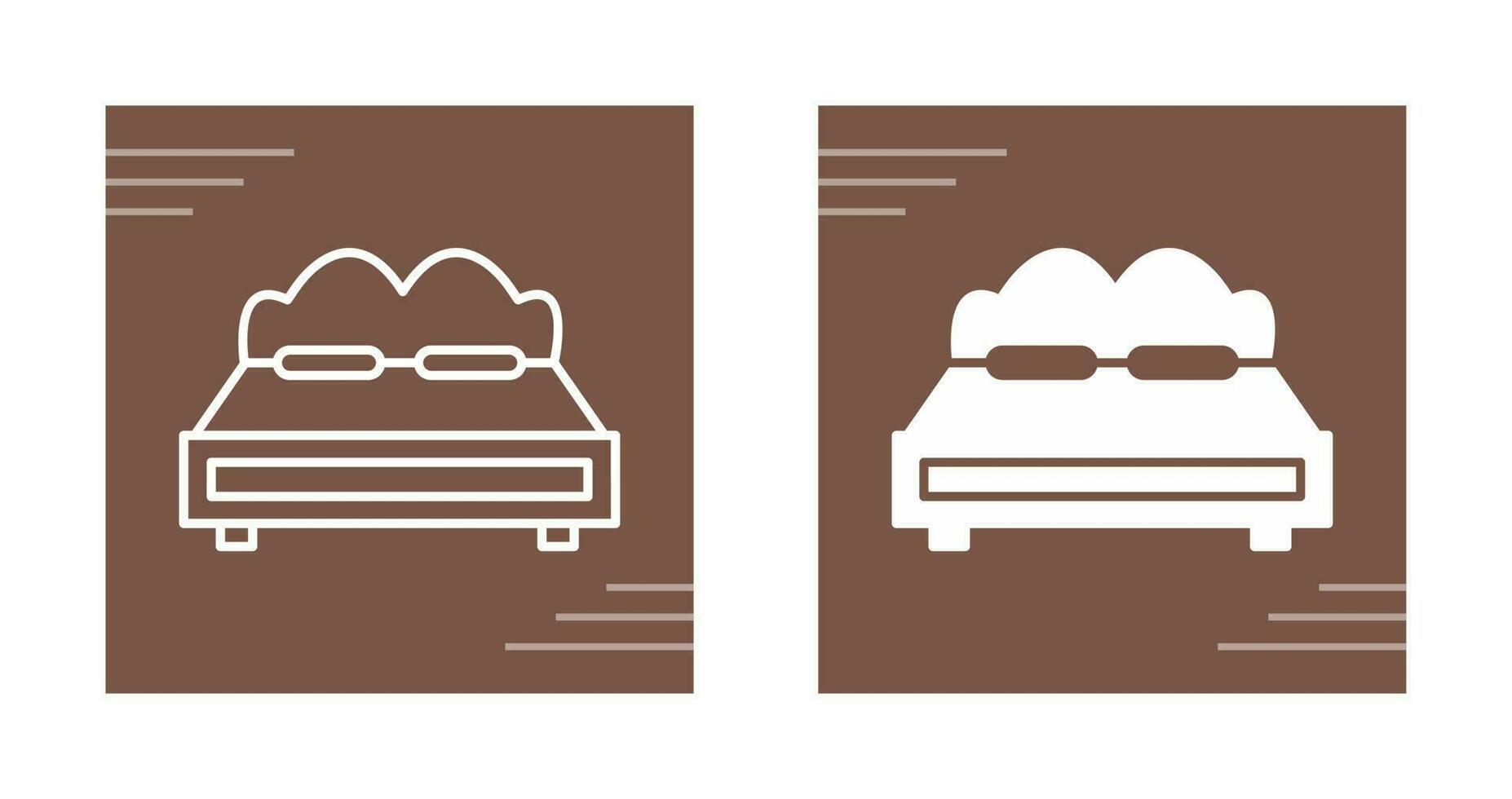 tweepersoonsbed vector icon