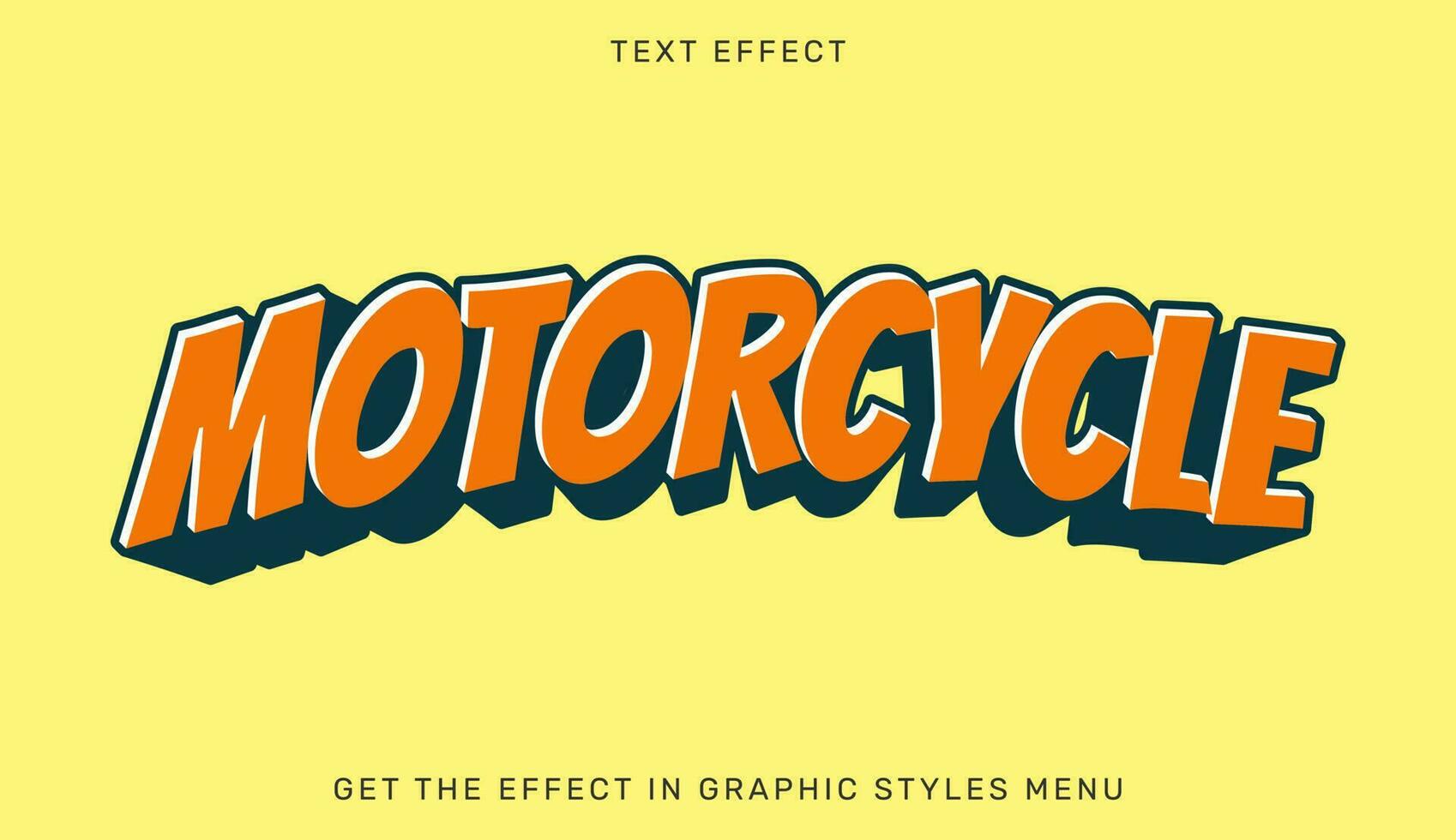 vector illustratie van motorfiets tekst effect