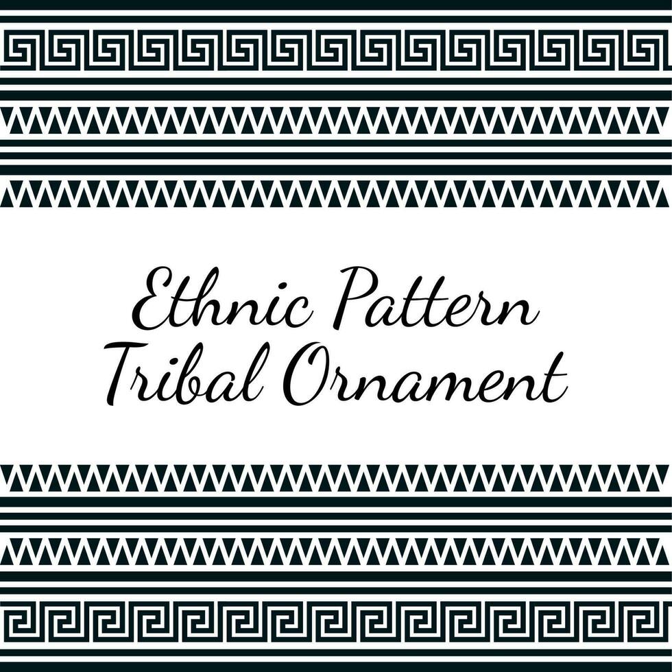 meetkundig patroon in etnisch stijl naadloos patroon. aztec patroon. etnisch en tribal ornament. tribal naadloos patroon. horizontaal strepen. tribal meetkundig ornament, lijsten, grenzen. vector