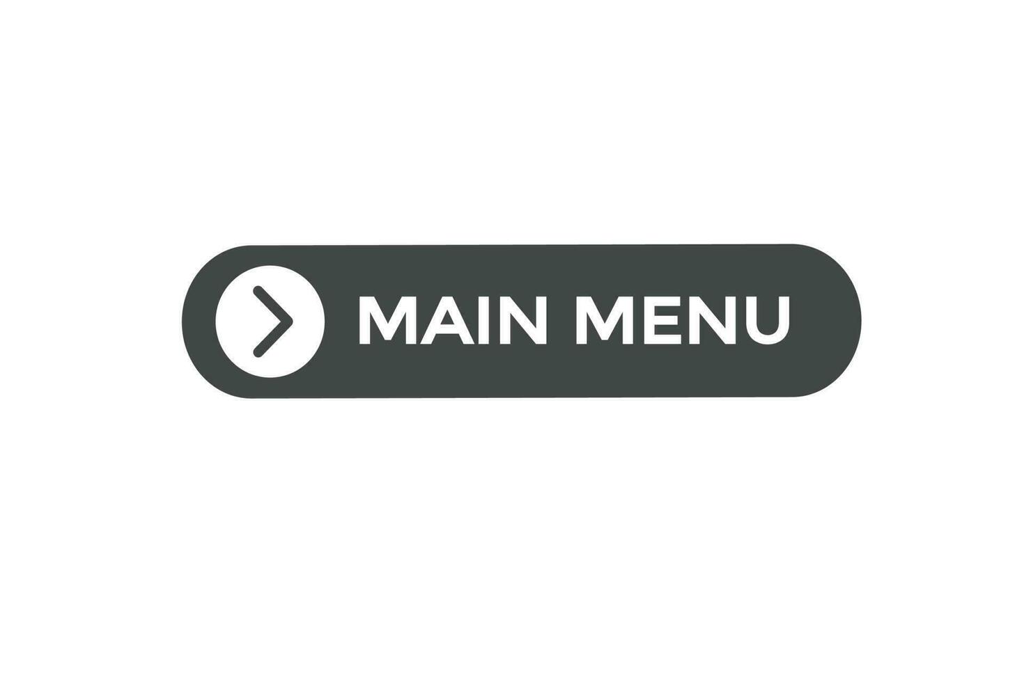 hoofd menu vectoren.teken etiket bubbel toespraak hoofd menu vector