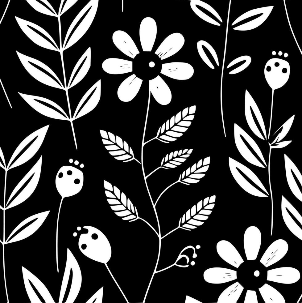 bloem patroon - minimalistische en vlak logo - vector illustratie