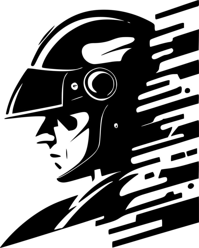 racing - minimalistische en vlak logo - vector illustratie