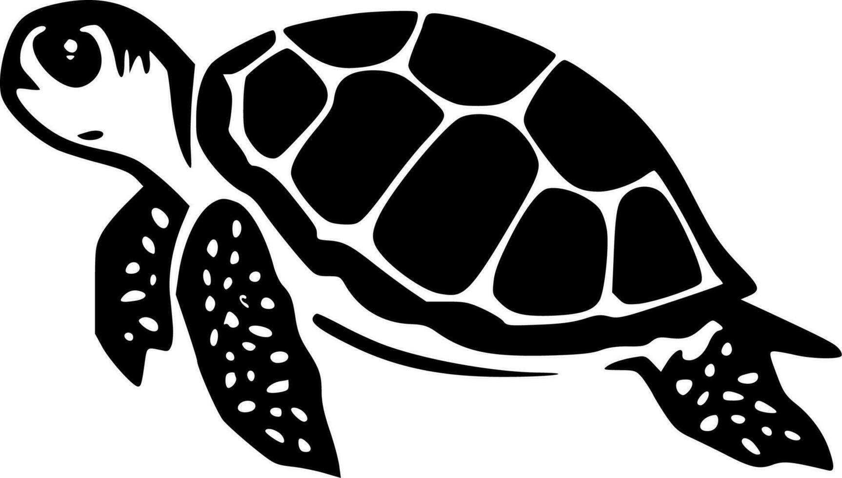 schildpad, zwart en wit vector illustratie