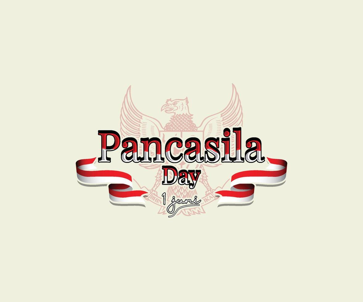 gelukkig pancasila dag gemakkelijk vector