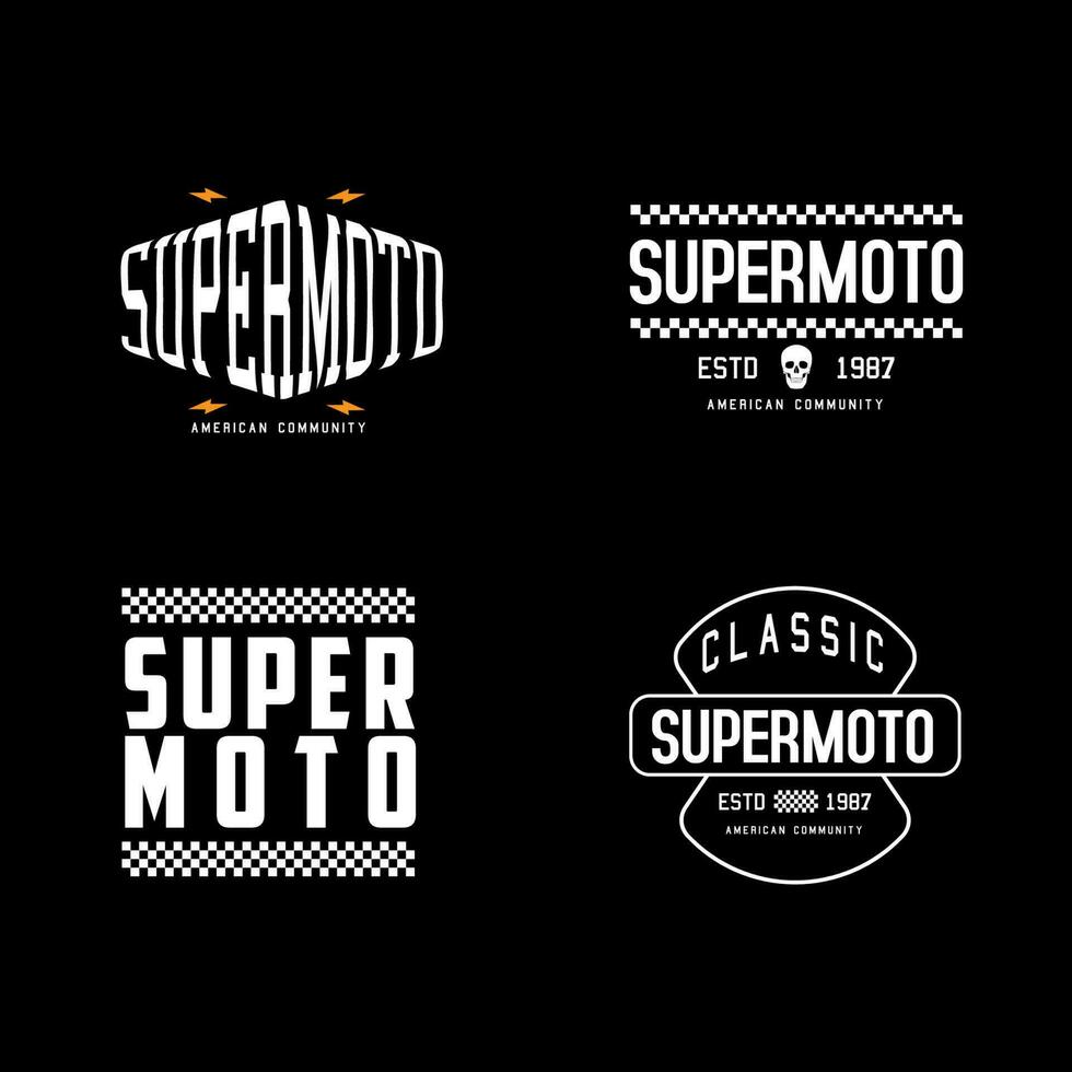 motorfiets wijnoogst grafisch logo vector ontwerp