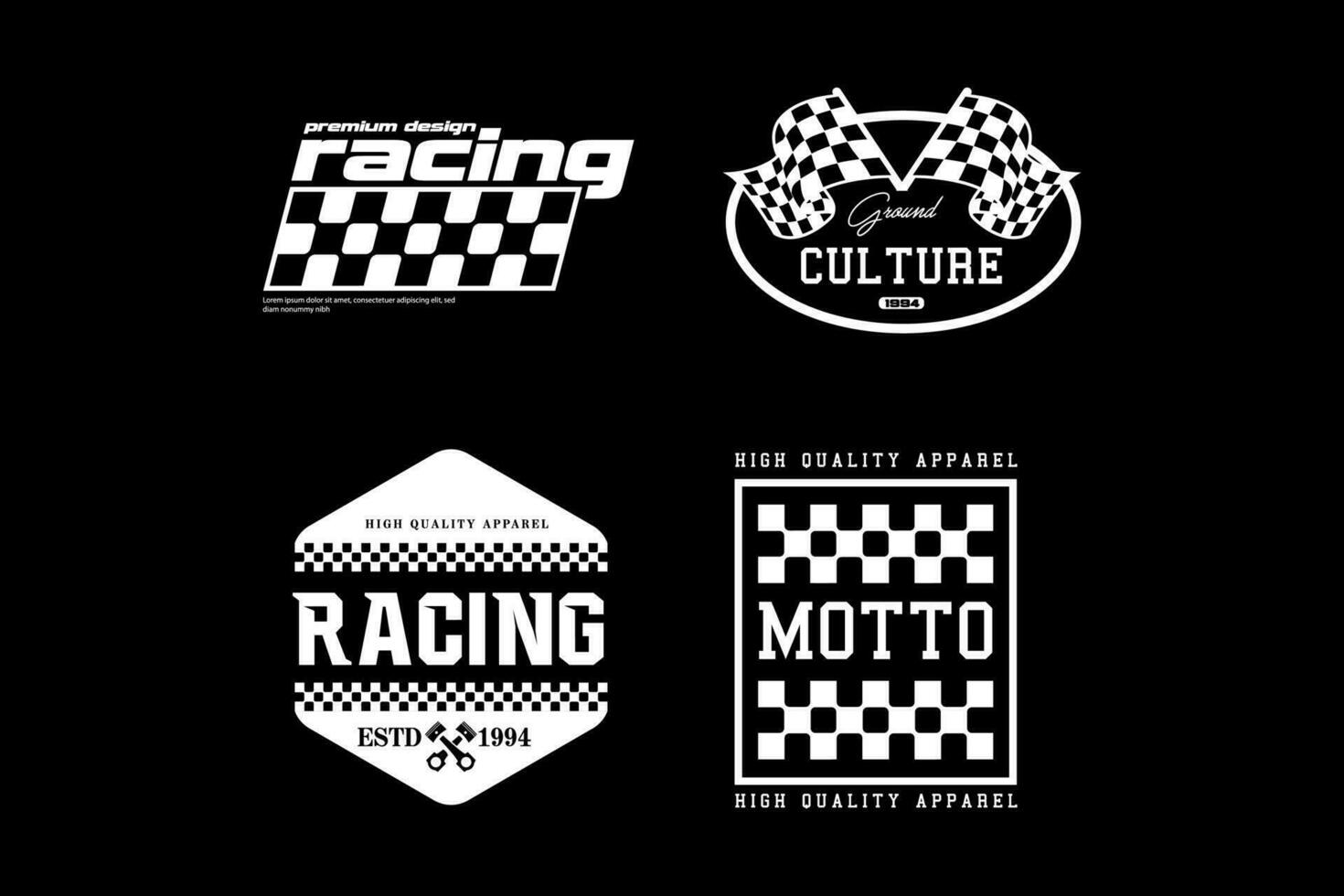 motorfiets wijnoogst grafisch logo vector ontwerp