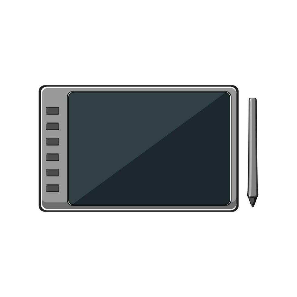 tablet pen Scherm tekenfilm vector illustratie