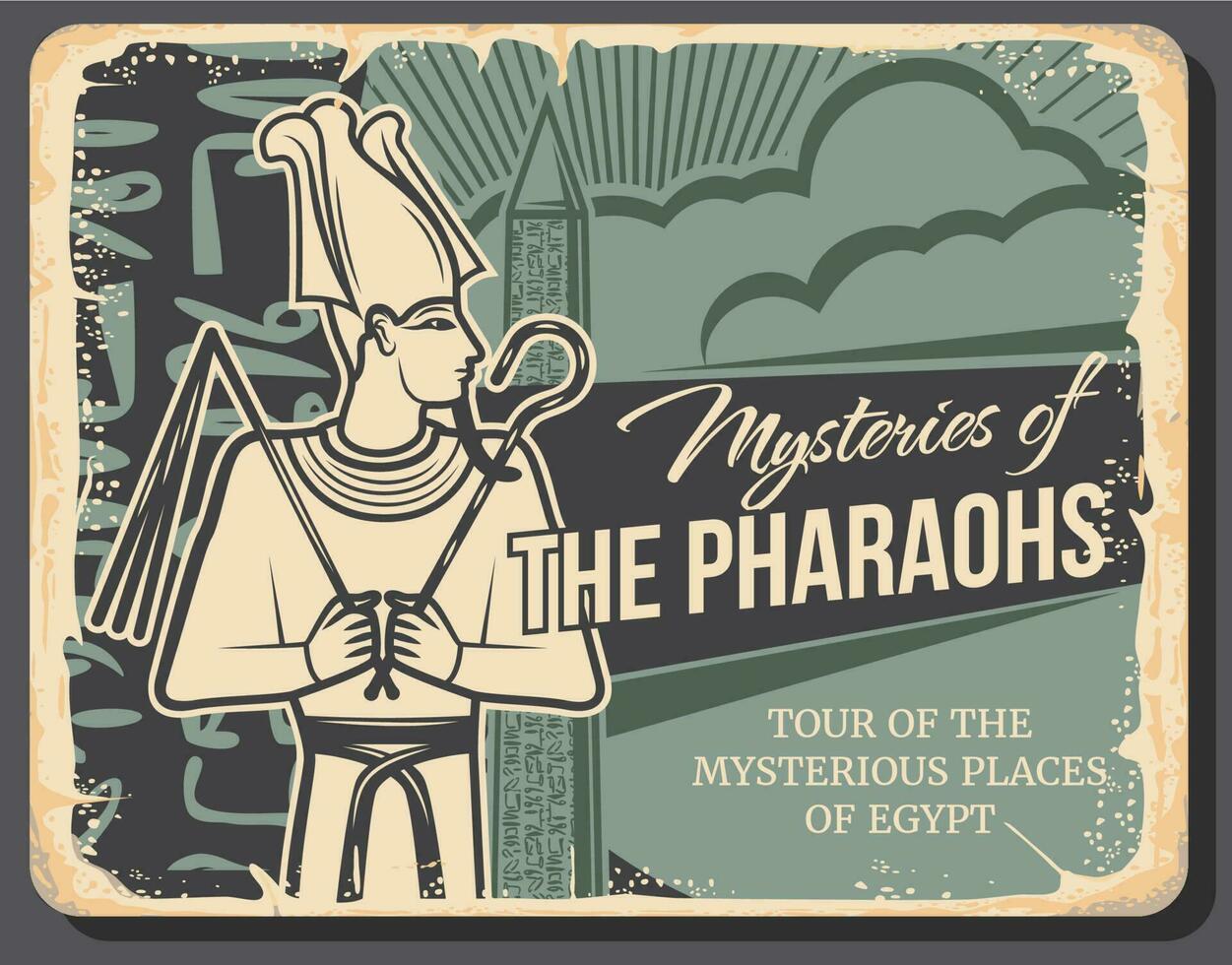 mysterie van farao's, oude Egypte mijlpaal tours vector