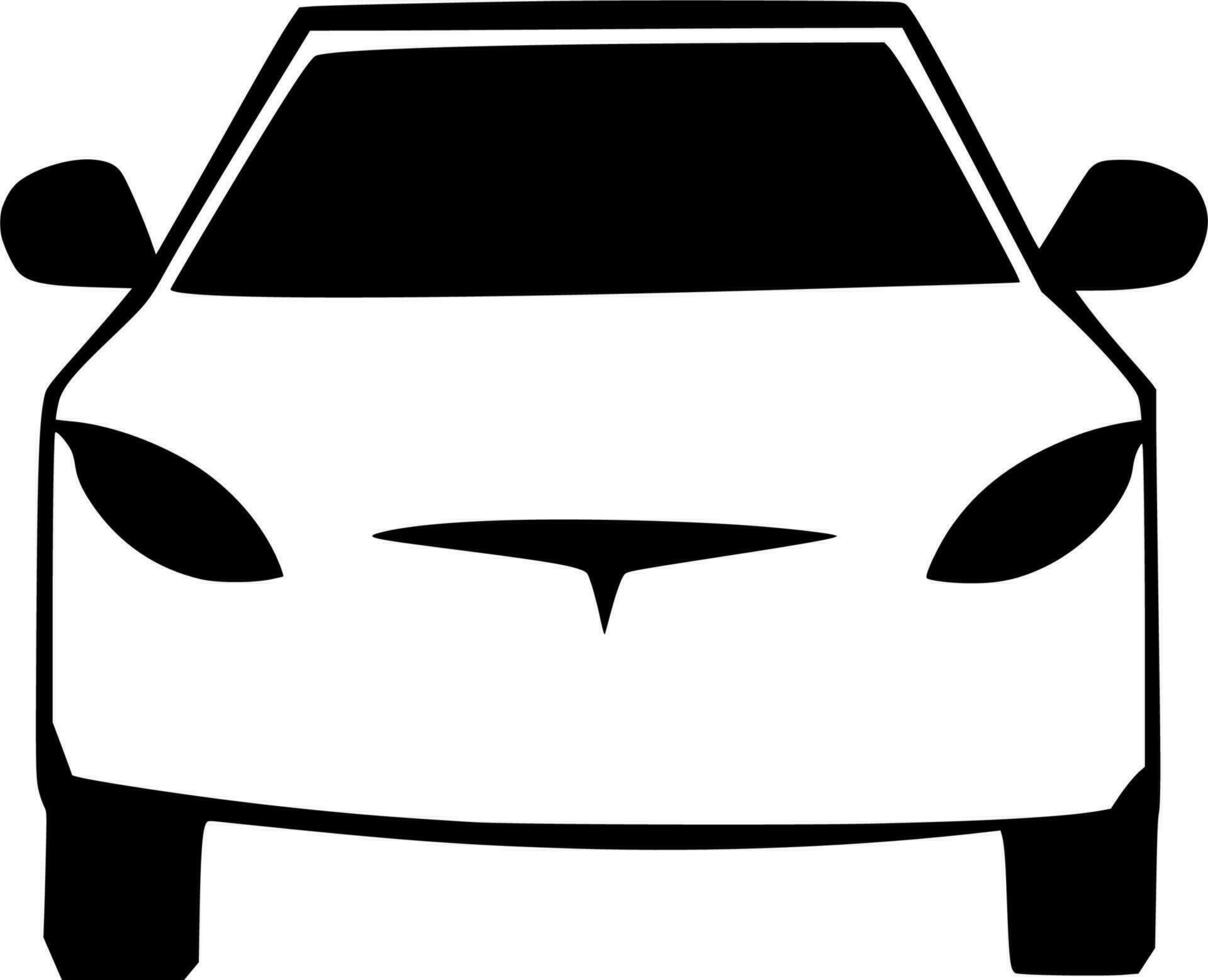 vector silhouet van auto Aan wit achtergrond