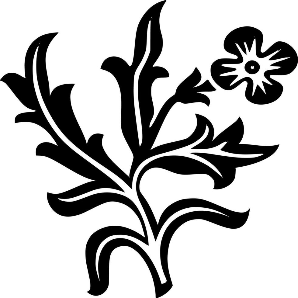 vector silhouet van bloemen ornament Aan wit achtergrond