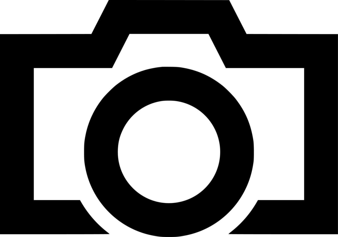 vector silhouet van camera Aan wit achtergrond