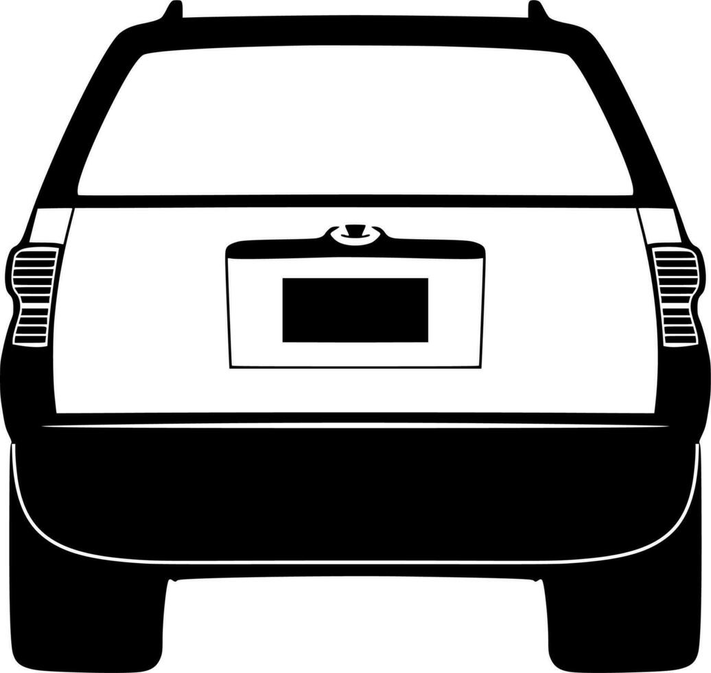 vector silhouet van auto Aan wit achtergrond