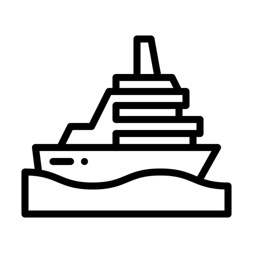 veerboot lijn stijl icoon, vector icoon kan worden gebruikt voor mobiel, ui, web