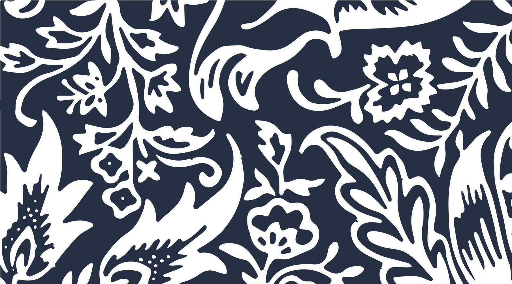 bloemen patroon wit blauw achtergrond vector