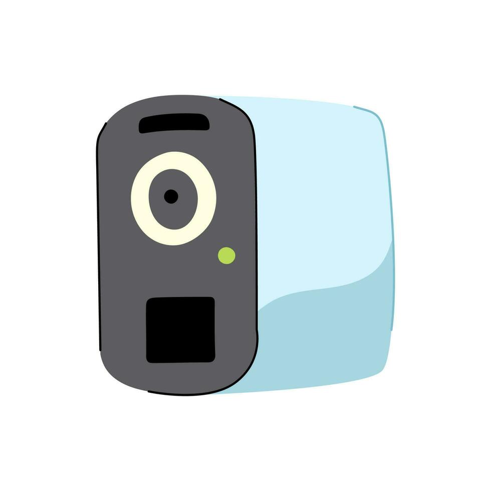 toezicht veiligheid camera tekenfilm vector illustratie