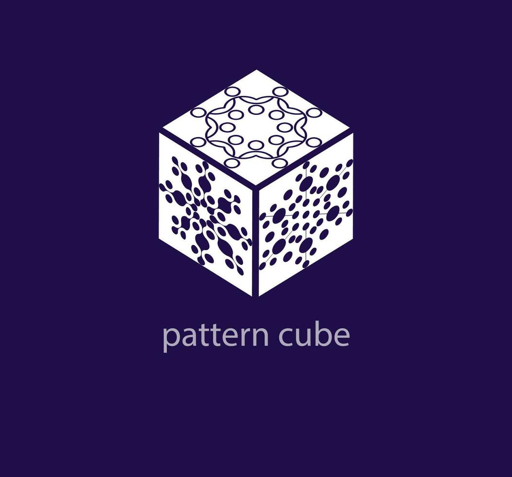 creatief patroon kubus logo.aangepast meetkundig patronen logo sjabloon. vector. vector
