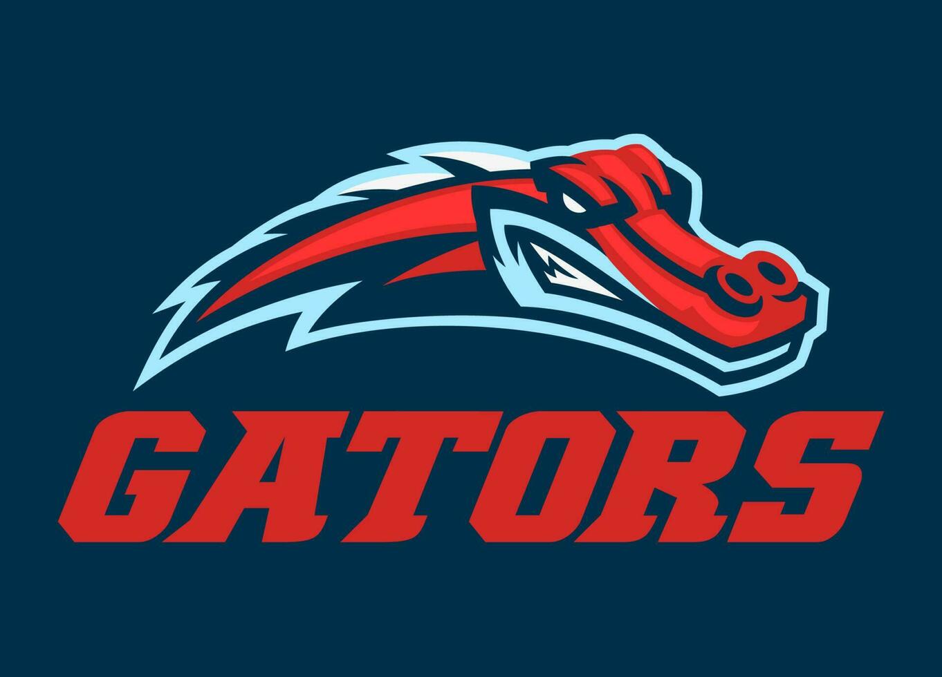 hoofd van alligator krokodil mascotte sport logo vector