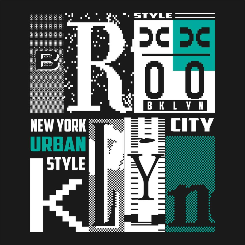 nieuw york Brooklyn tekst, poster, logo, sjabloon vector ontwerp