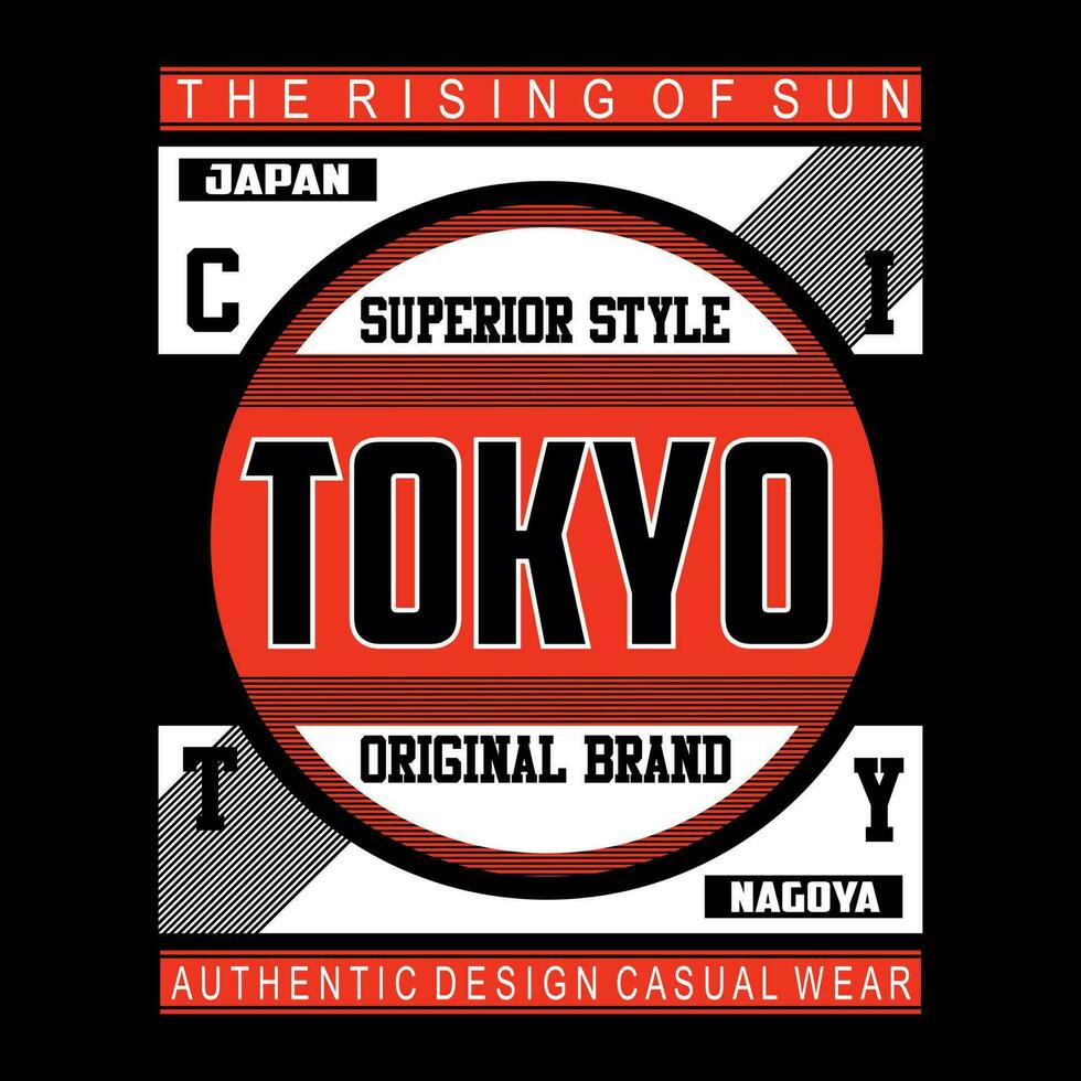 tokyo Japan affiche, pictogram logo tekst vector ontwerp