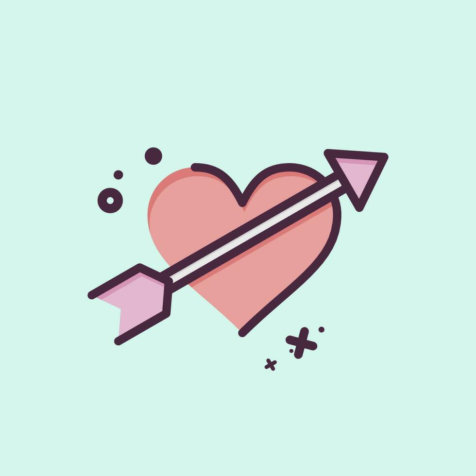 icoon Cupido. verwant naar decoratie symbool. mbe stijl. gemakkelijk ontwerp bewerkbaar. gemakkelijk illustratie vector