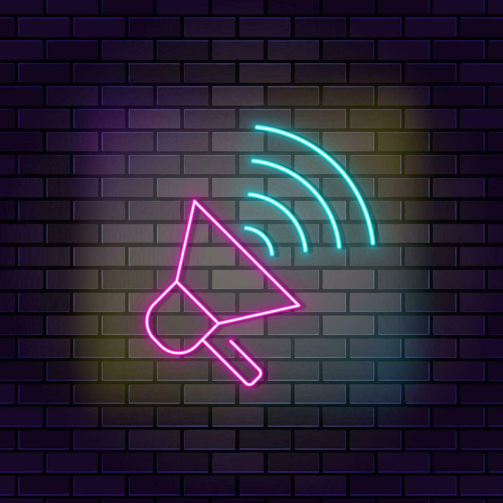 audio muziek- geluid icoon steen muur en donker achtergrond. vector