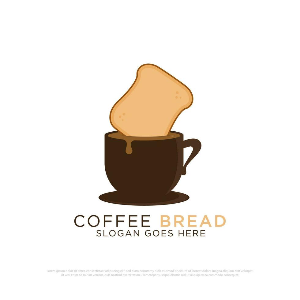 koffie en brood winkel logo ontwerp inspiratie, beste voor voedsel en dranken cafe of restaurant logo vector