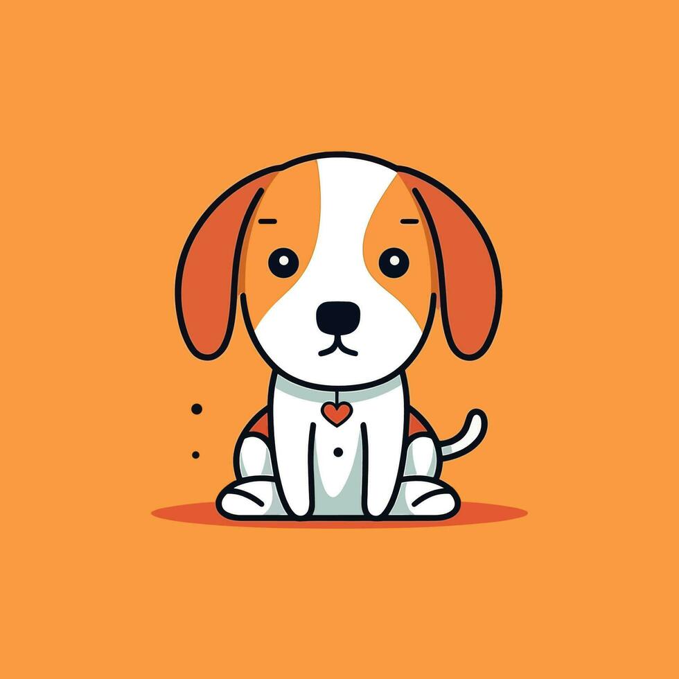 schattig hond illustratie is aanbiddelijk en speels, perfect voor ontwerpen dat zijn pret en luchthartig. vector