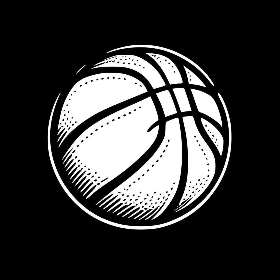 basketbal - minimalistische en vlak logo - vector illustratie