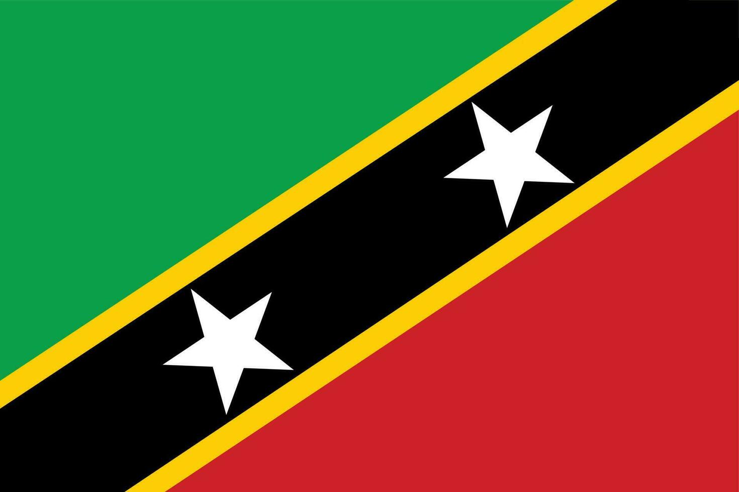 vlag van heilige kitts en nevis.nationaal vlag van heilige kitts en naevis vector