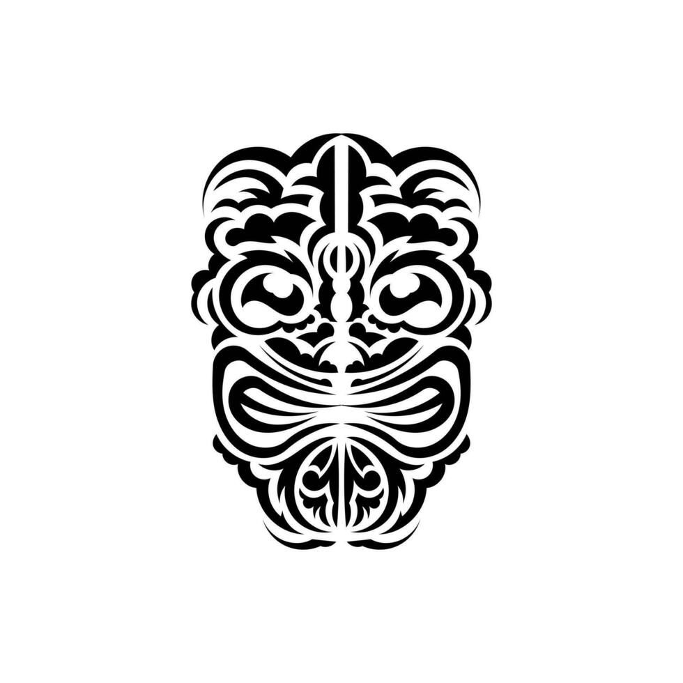 de gezicht van een viking of ork. traditioneel totem symbool. Maori stijl. vector illustratie geïsoleerd Aan wit achtergrond.