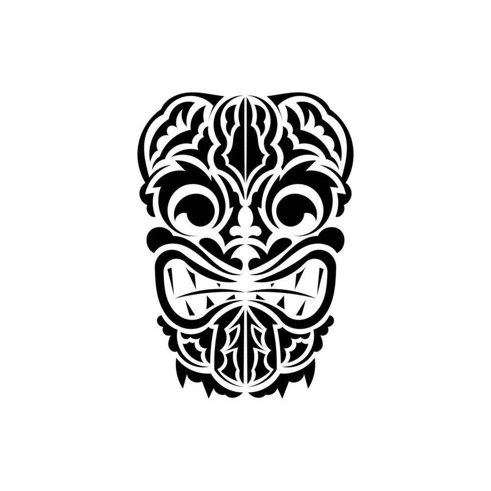 de gezicht van een viking of ork. traditioneel totem symbool. Maori stijl. vector illustratie geïsoleerd Aan wit achtergrond.