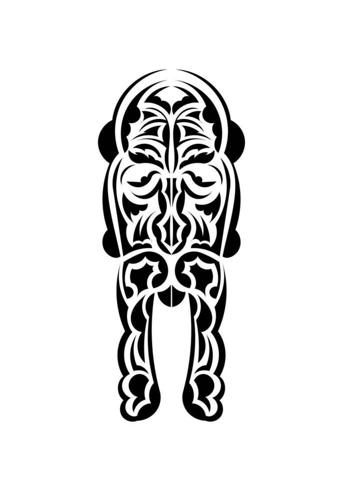 Maori stijl gezicht. tatoeëren patronen. vlak stijl. vetcor. vector