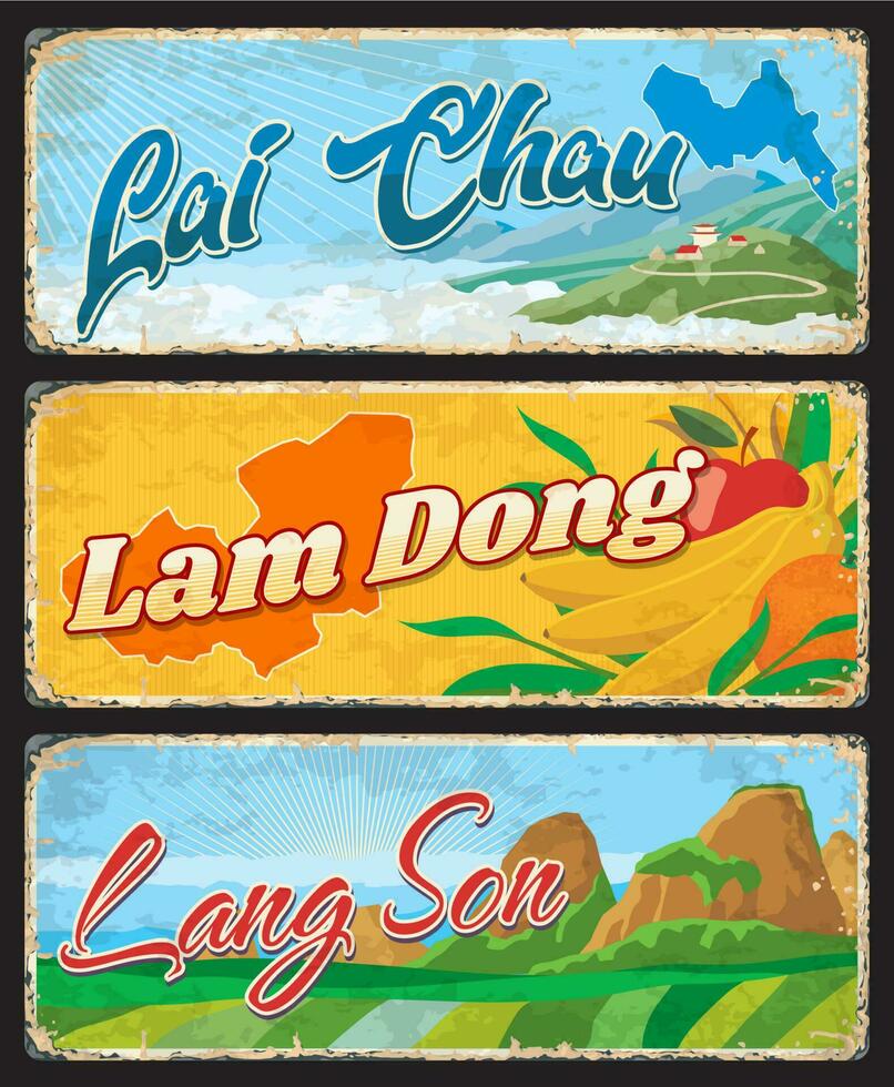 lai chau, lam dong, LANG zoon Vietnamees provincies vector
