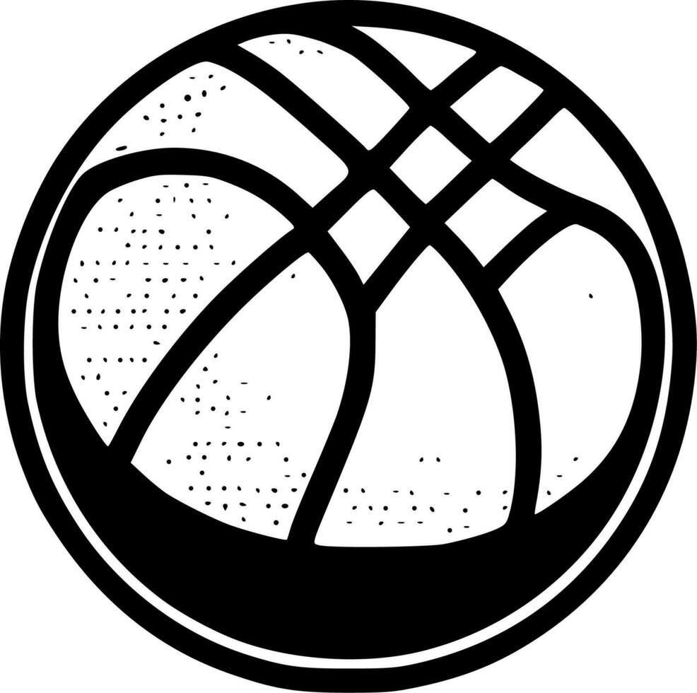 basketbal - minimalistische en vlak logo - vector illustratie