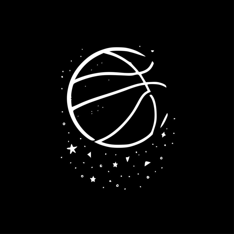 basketbal - minimalistische en vlak logo - vector illustratie