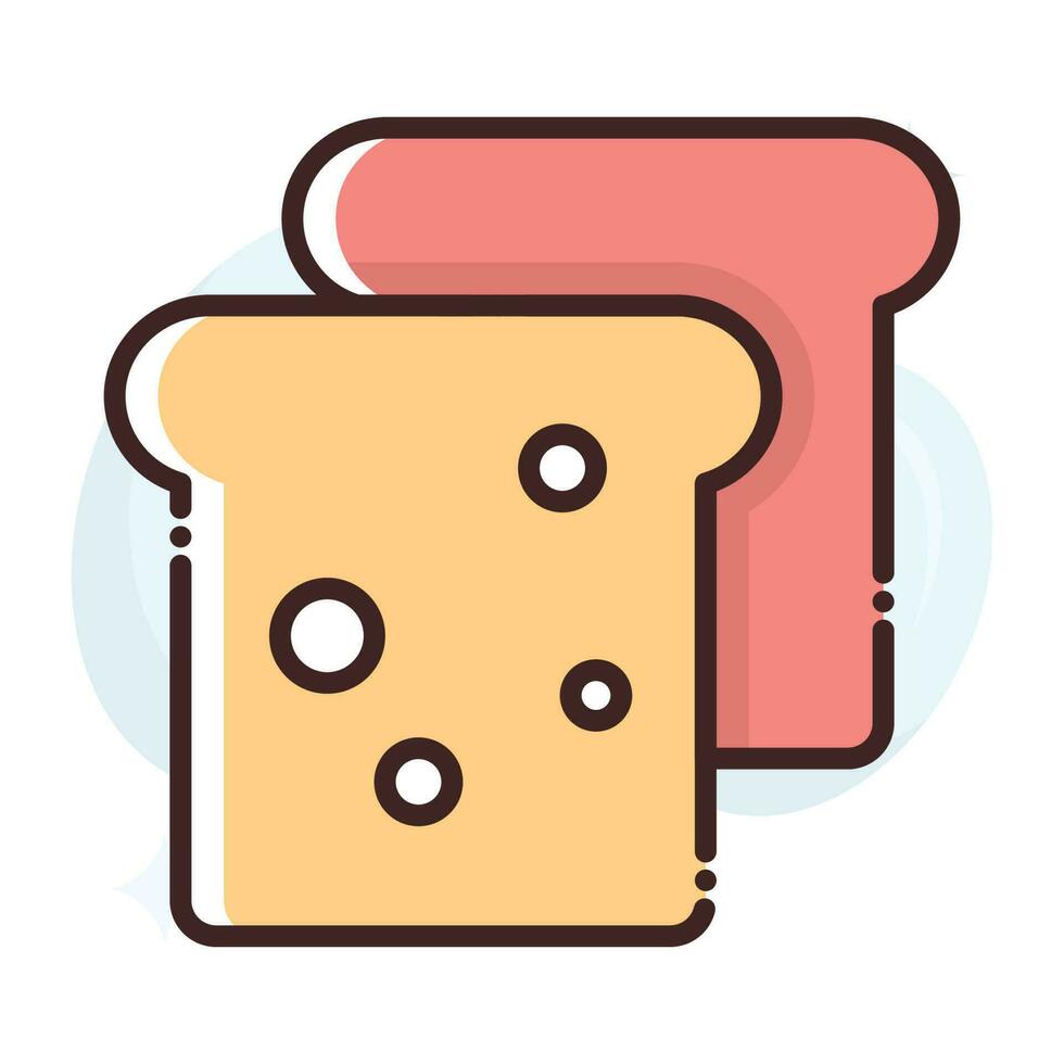 geroosterd brood vector vullen schets pictogram.eenvoudig voorraad illustratie voorraad.eps 10