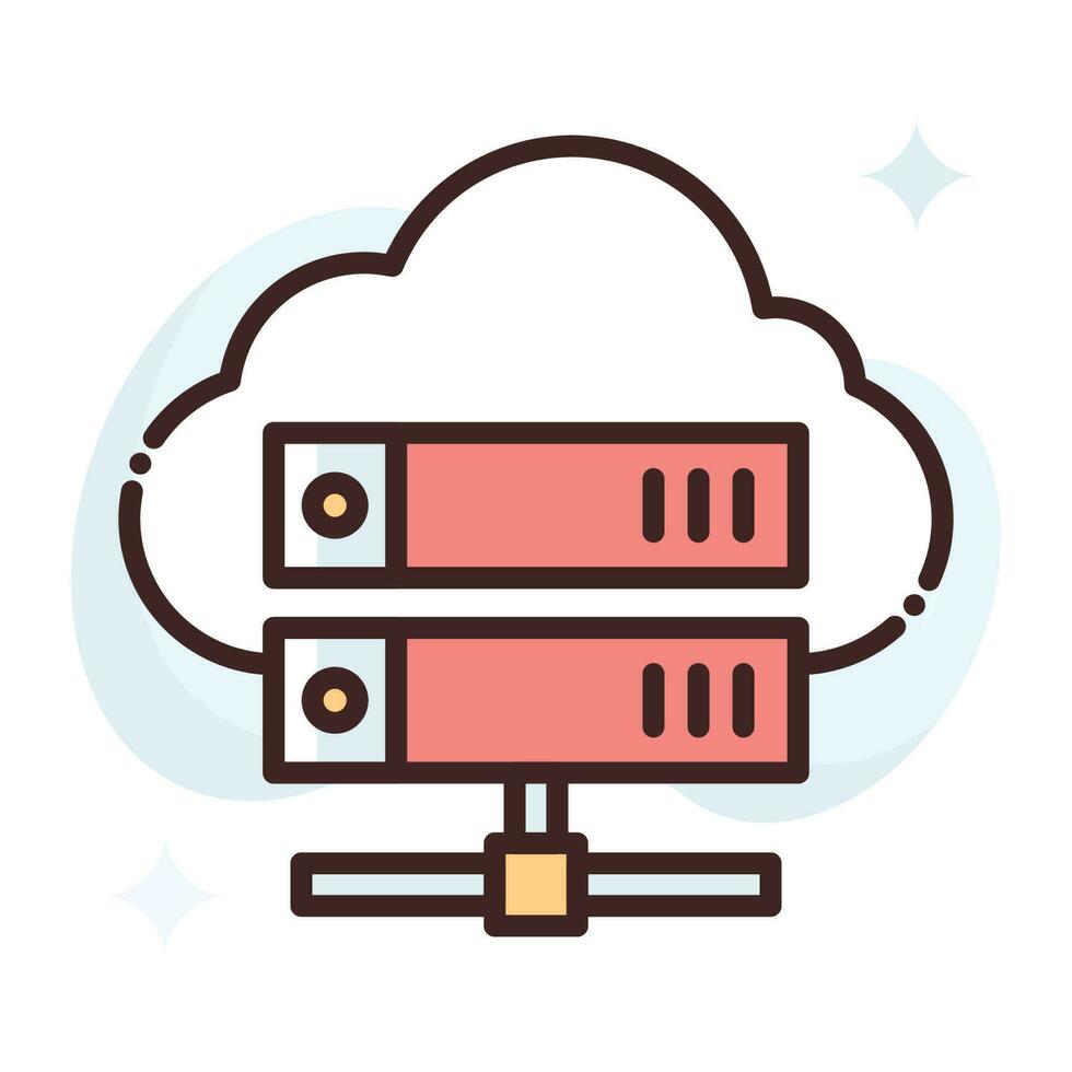 wolk server vector pictogram.eenvoudig voorraad illustratie voorraad.eps 10