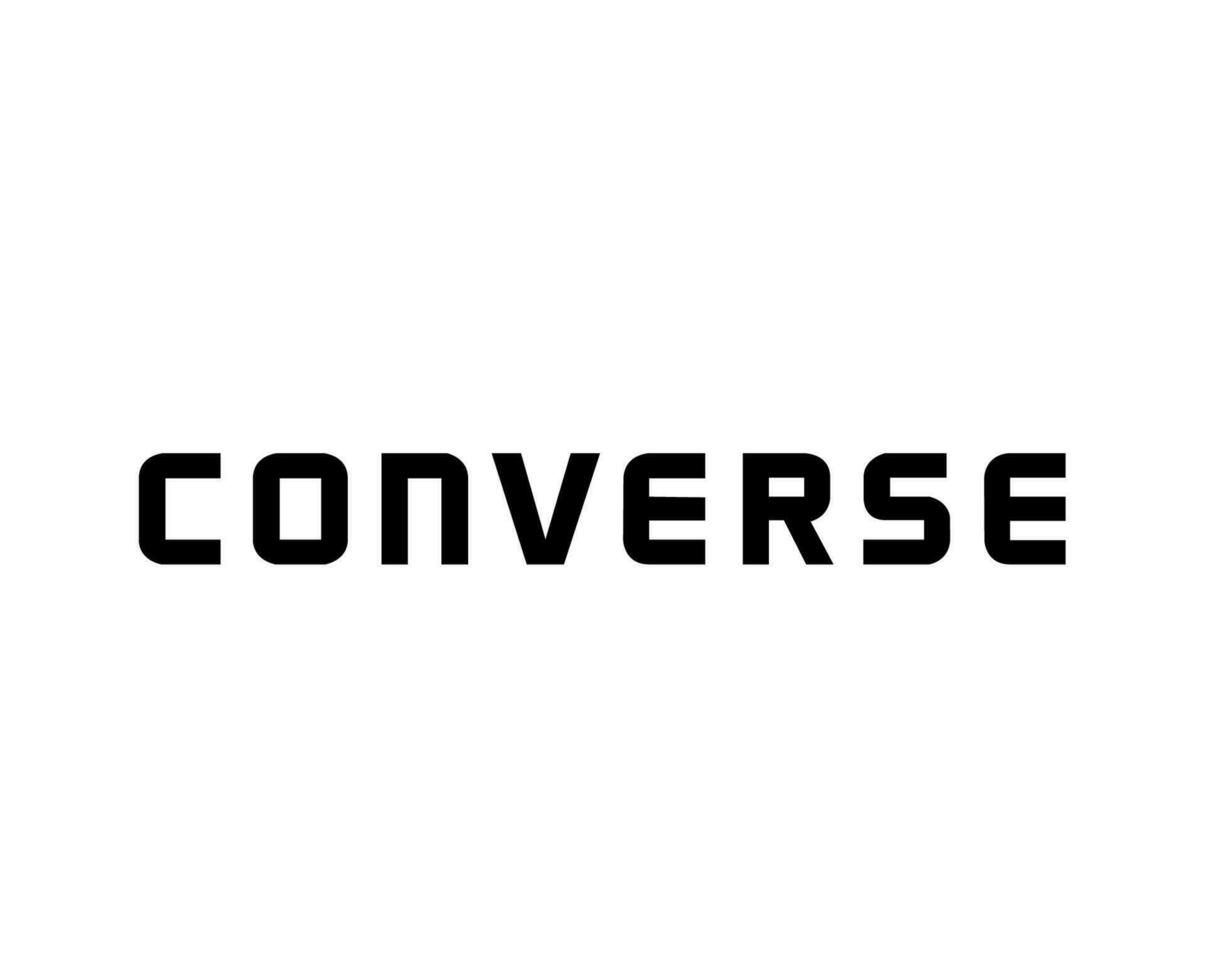 converseren logo merk schoenen naam zwart symbool ontwerp vector illustratie