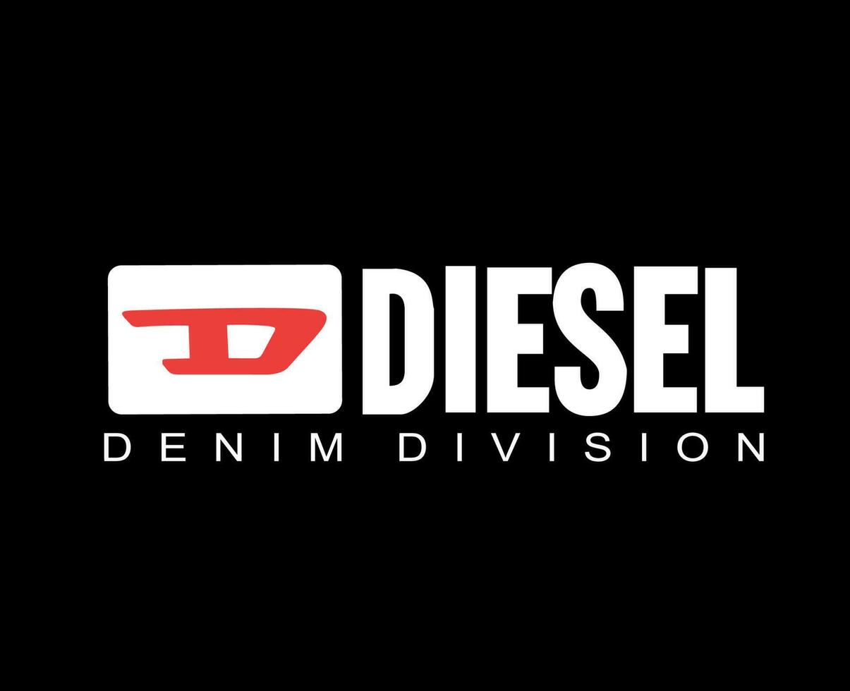 diesel logo merk symbool met naam ontwerp luxe kleren mode vector illustratie met zwart achtergrond