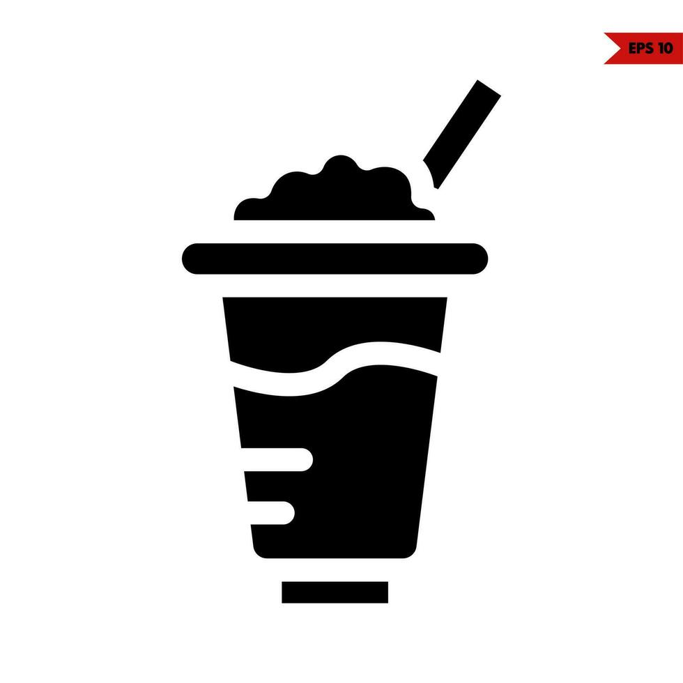 kop drinken glyph icoon vector