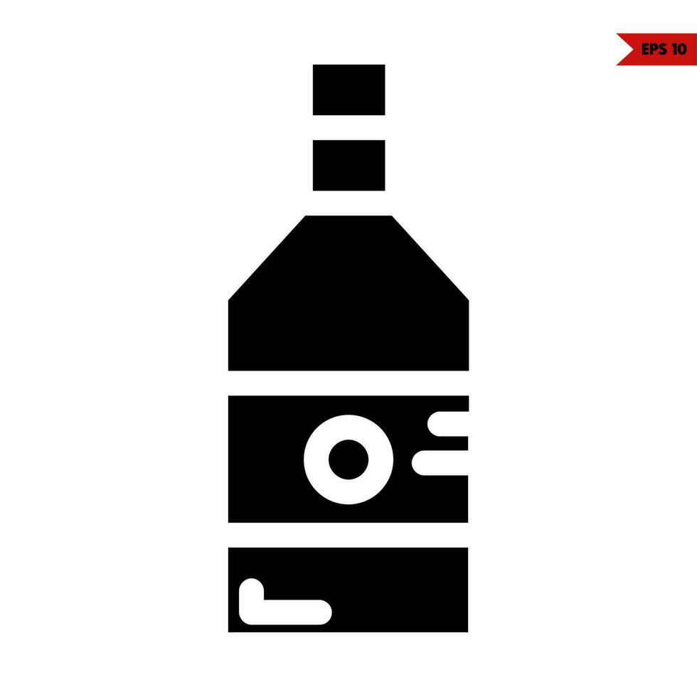 fles drinken glyph icoon vector