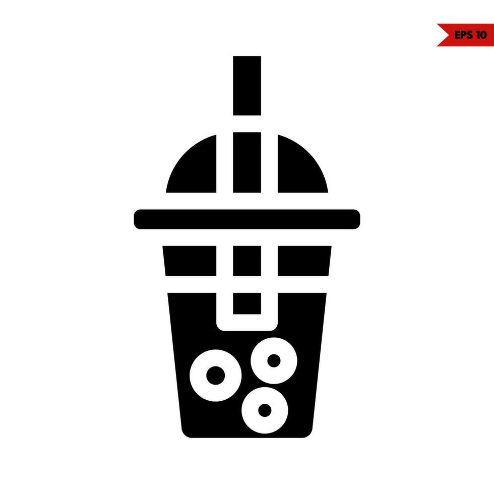 kop drinken glyph icoon vector