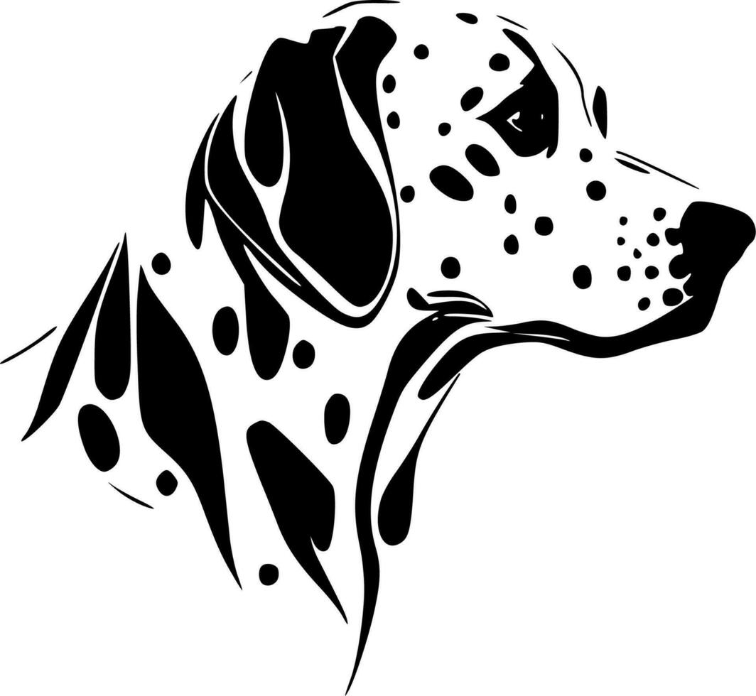 dalmatiër hond - minimalistische en vlak logo - vector illustratie