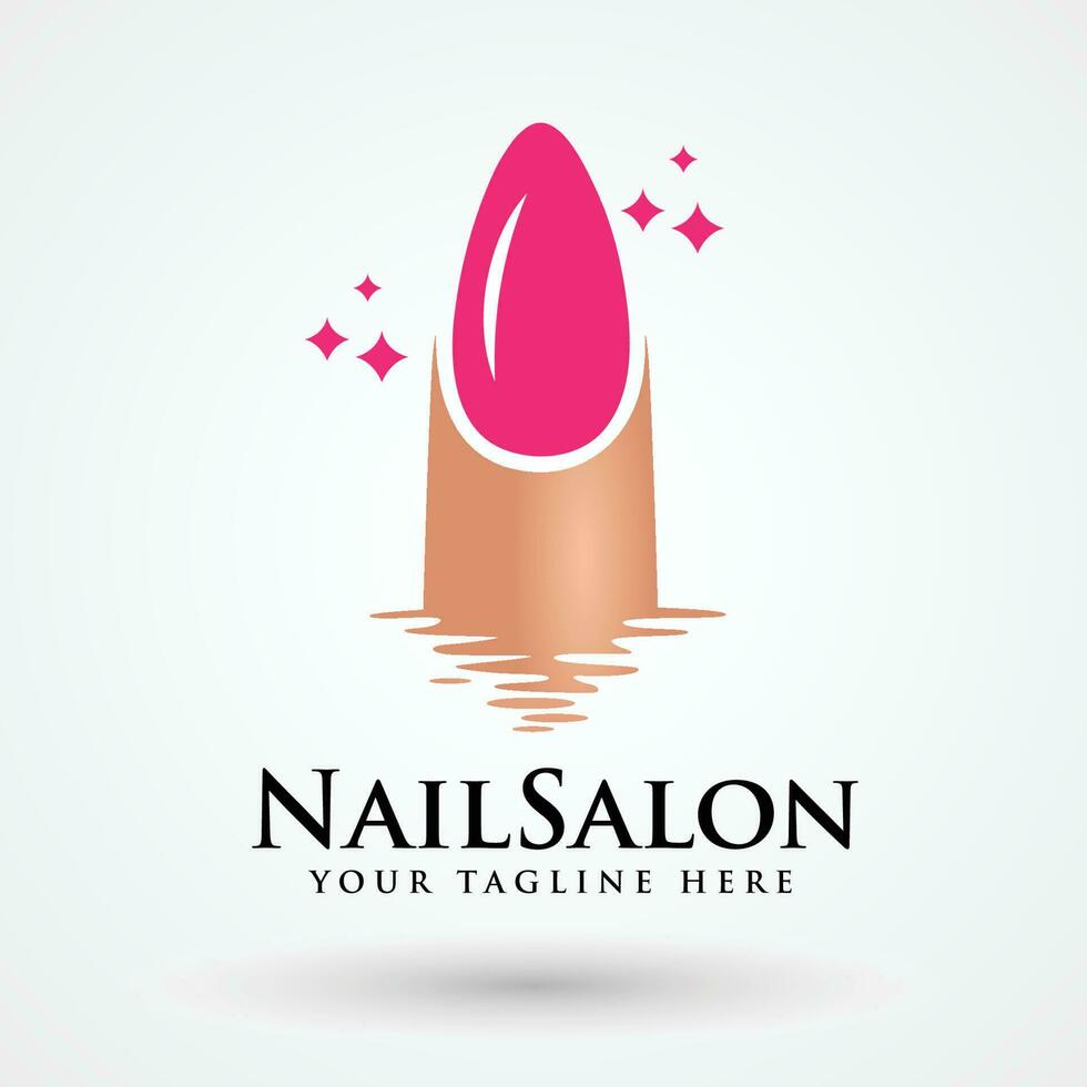 nagel salon logo ontwerp vector