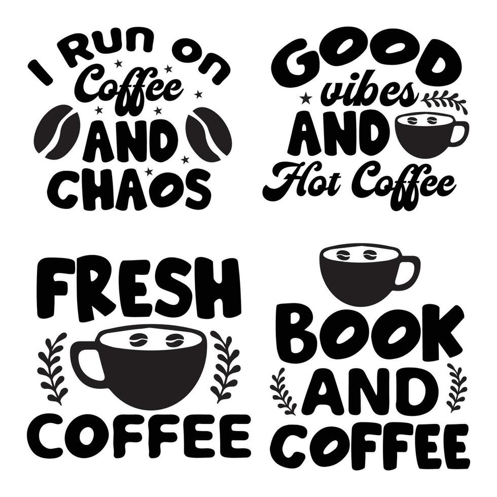 koffie t-shirt ontwerp digitaal downloaden bundel vector