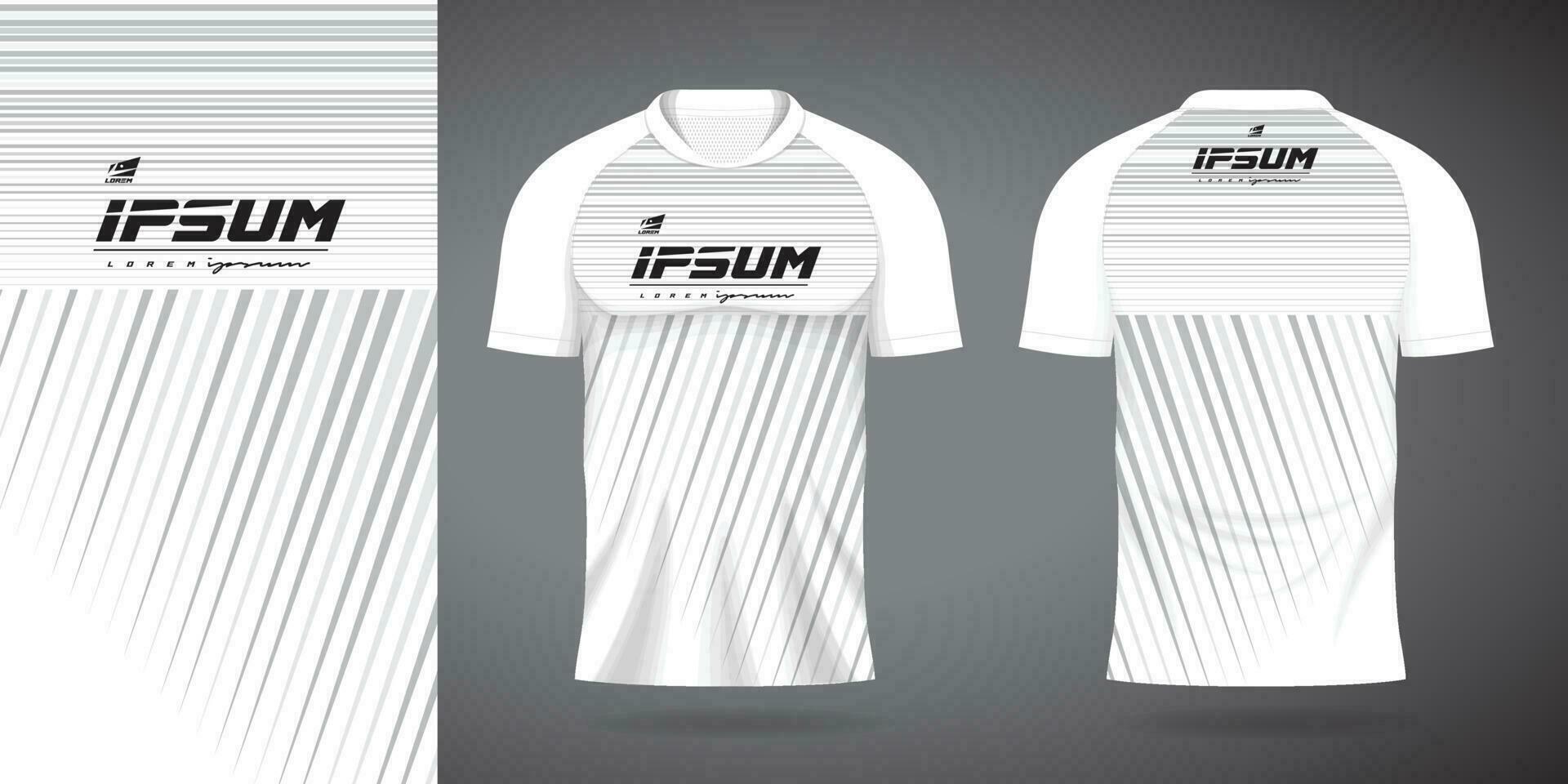 wit grijs Jersey sport uniform overhemd ontwerp sjabloon vector