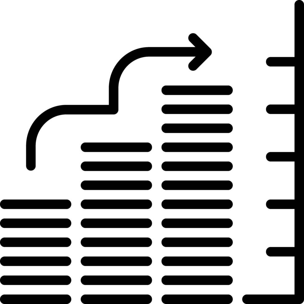 lijnpictogram voor staafdiagram vector